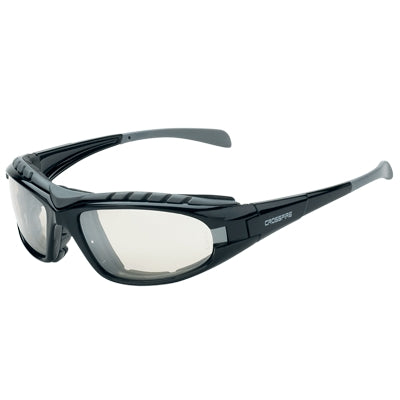 Radians 2724AF | Crossfire Diamondback Safety Glasses Black Frame, Clear Anti-Fog and Hardcoat Lens