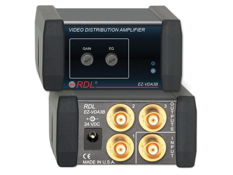 Radio Design Labs EZ-VDA3B | Video Distribution Amplifier, 1x3 BNC, NTSC/PAL