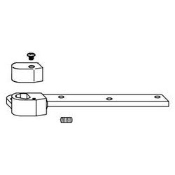 Rixson Door Closer 252050L 626 | Floor Closer Bottom Arm Pack Left Hand, Satin Chrome With Cap, 3/4" Offset Arm, Locking Screw, Spindle Shoulder