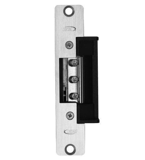 Rutherford Controls 7305-06 X 32D | Electric Strike, 5-7/8" Round Corner Faceplate, for 3/4" Projection Latches, 12 VDC