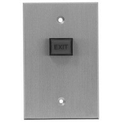 Rutherford Controls 970-B-TD-12 X28 | Pushbutton, Tamper-Resistant, Illuminated, Electronic Time Delay, Dpdt, No-Nc, Exit, 5 Ampere At 250 Volt Ac, 3" Width X 4-3/4" Height, Brushed Anodized Aluminum Faceplate