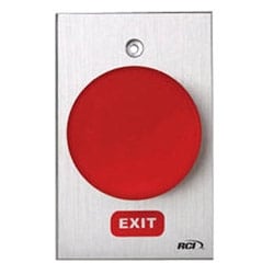 Rutherford Controls 990-RE-MO X 28 | Pushbutton, Tamper-Resistant, Oversized, Mushroom, Momentary, Spst, No-Nc, Exit, 10 Amp At 24 Volt DC