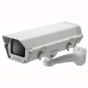 Hanwha Techwin SHB-4200 | Fixed Camera Housing, Indoor/Outdoor, Wall Mount, 5.83" Width X 16.57" Depth X 4.21" Height, Aluminum, Ivory, With Mounting Bracket