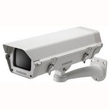 Hanwha Techwin SHB-4200 | Fixed Camera Housing, Indoor/Outdoor, Wall Mount, 5.83" Width X 16.57" Depth X 4.21" Height, Aluminum, Ivory, With Mounting Bracket