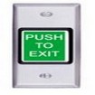 Security Door Controls 413MNU | Illuminated Exit Switch, Narrow, Momentary, Dpdt, Integrated, Push To Exit Legend, 5 Ampere At 12/24 Volt Dc, 30 Second Timer, 1-3/4" W X 4-1/2" H, Stainless Steel