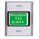 Security Door Controls 413MNU | Illuminated Exit Switch, Narrow, Momentary, Dpdt, Integrated, Push To Exit Legend, 5 Ampere At 12/24 Volt Dc, 30 Second Timer, 1-3/4" W X 4-1/2" H, Stainless Steel