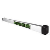 Security Door Controls MSB550V | Mechanical Switch Bar, Spdt, Push To Exit Legend, 5 Ampere At 30 Volt Dc, 1.875" D X 2.375" H, 36" Door W, Aluminum Anodized