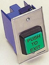 Securitron Magnalock Corp EEB2 | Emergency Exit Button, 1-Gang, Spst, 12/24 Volt Dc, With 30 Second Timer And Green/Red/Handicap Lens