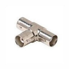 Steren 200-150 | BNC T Connector 3-Way Adapter Female Jack Plug Jack BNC Triple TEE Female Connector Video 1 Pack Signal Cable Joint Extender, Commercial Grade