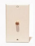 Steren 200-251IV F-Wall Plate Ivory Video Cable 75 Ohm Jack Gold F-81 Coaxial Connector TV Video Digital Antenna Satellite Single Port Flush Mount Outlet Cover Plug