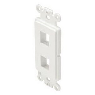 Steren 310-852WH Decorator Style Insert 2 Hole Port - White