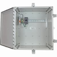 Safety Technology EP141207-O4 | Polycarbonate Enclosure, 14 x 12x 7. Opaque with Power Distribution Strip