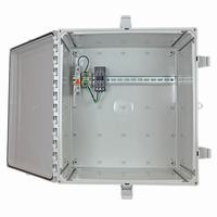 Safety Technology EP181611-O4 | Polycarbonate Enclosure with Power Distribution Strip 18" H x 16" W x 11" D - Solid Door