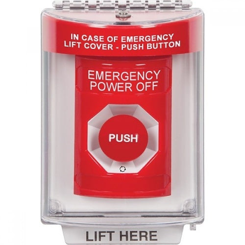 Safety Technology Intl. SS2031PO-FR | Stopper Station Indoor/Outdoor Flush Turn-To-Reset, Red