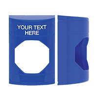 Safety Technology KIT-M10271-BZA | Unnotched Replacement Shell with Non-Returnable Custom Text Label English - Blue