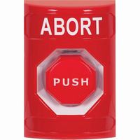 Safety Technology SS2002AB-EN | Red No Cover Key-to-Reset (Illuminated) Stopper Station with ABORT Label English