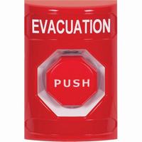 Safety Technology SS2005EV-EN | Red No Cover Momentary (Illuminated) Stopper Station with EVACUATION Label English