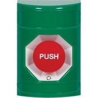Safety Technology SS2101NT-EN | Green No Cover Turn-to-Reset Stopper Station with No Text Label English