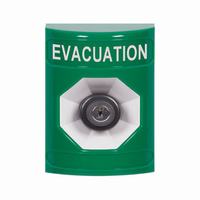 Safety Technology SS2103EV-EN | Green No Cover Key-to-Activate Stopper Station with EVACUATION Label English
