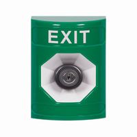 Safety Technology SS2103XT-EN | Green No Cover Key-to-Activate Stopper Station with EXIT Label English