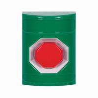 Safety Technology SS2105NT-EN | Green No Cover Momentary (Illuminated) Stopper Station with No Text Label English