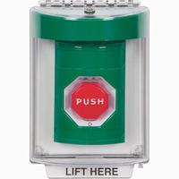 Safety Technology SS2139NT-EN | Green Indoor/Outdoor Flush Turn-to-Reset (Illuminated) Stopper Station with No Text Label English