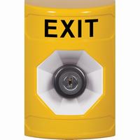 Safety Technology SS2203XT-EN | Yellow No Cover Key-to-Activate Stopper Station with EXIT Label English