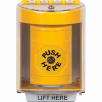 Safety Technology SS2270NT-EN | Yellow Indoor/Outdoor Surface Key-to-Reset Stopper Station with No Text Label English