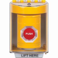Safety Technology SS2274NT-EN | Yellow Indoor/Outdoor Surface Momentary Stopper Station with No Text Label English
