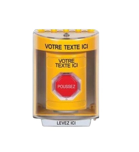Safety Technology SS2279ZA-FR | Yellow Indoor/Outdoor Surface Turn-to-Reset Stopper Station