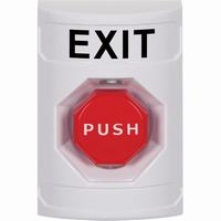 Safety Technology SS2302XT-EN | White No Cover Key-to-Reset (Illuminated) Stopper Station with EXIT Label English