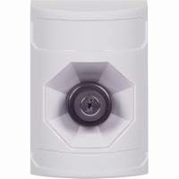 Safety Technology SS2303NT-EN | White No Cover Key-to-Activate Stopper Station with No Text Label English