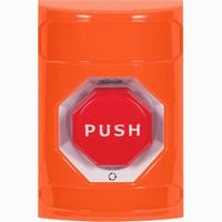 Safety Technology SS2509NT-EN | Orange No Cover Turn-to-Reset (Illuminated) Stopper Station with No Text Label English