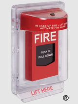 Safety Technology STI-1100 | Stopper II with Horn Flush Mount, Fire Label
