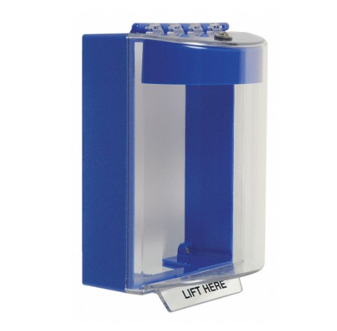 Safety Technology STI-13210N-B | Universal Stopper Dome Cover Surface Mount and Hood, No Label, Blue