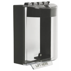 Safety Technology STI-13210N-K | Universal Stopper Dome Cover Surface Mount and Hood, No Label, Black