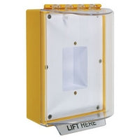 Safety Technology STI-13400NY | Universal Stopper Dome Cover Enclosed Back Box, Sealed Mounting Plate No Label Hood - No Label - Yellow