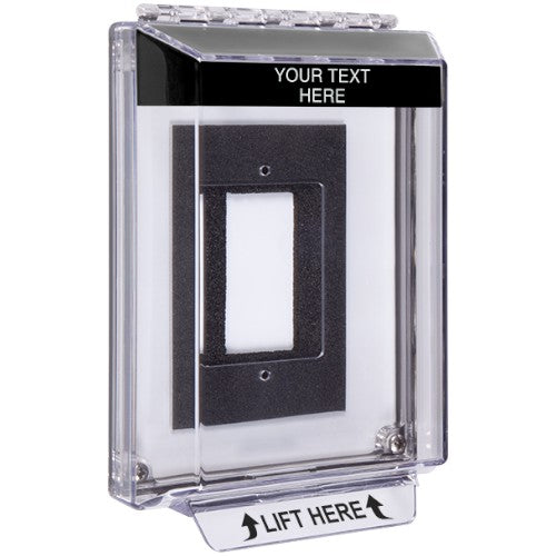 Safety Technology STI-14320C-K | Universal Stopper Low Profile Cover with Enclosure Flush Back Box, Horn, Custom Label