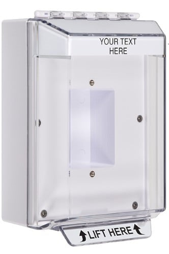 Safety Technology STI-14420C-W | Universal Stopper Low Profile Cover Enclosed Back Box