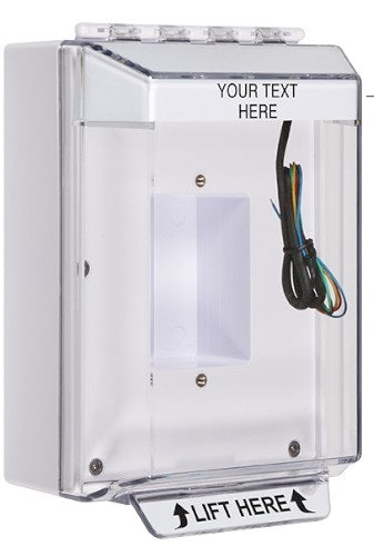 Safety Technology STI-14430C-W | Universal Stopper Low Profile Cover Enclosed Back Box