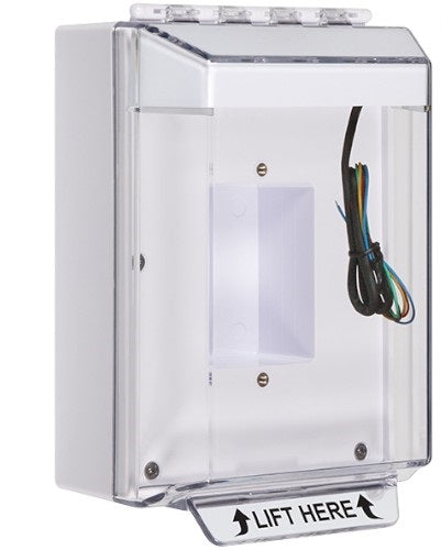 Safety Technology STI-14430N-W | Universal Stopper Low Profile Cover Enclosed Back Box