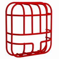 Safety Technology STI-9754-R | Wall Mounted Horn/Strobe/Speaker Wire Guard 9.2" H x 8.4" W x 3.5" D - Red