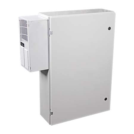 Safety Technology EM362408A | Gray Metal Enclosure 36" X 24" X 08" with Heater and A/C