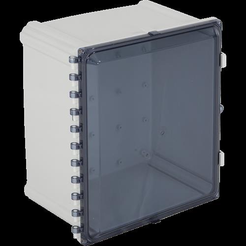 Safety Technology EP201608-T | Water Resist Polycarbonate Enclosure, Clear With Dimensions 20x16x8