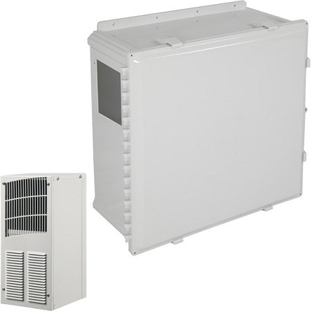 Safety Technology EP242410-O1 | Polycarbonate Enclosure With Air Conditioner 24 X 24 X 10 Opaque - Non-Returnable