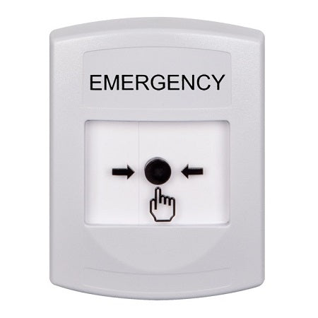 Safety Technology GLR301EM-EN | White Indoor Only No Cover Key-To-Reset Push Button With Emergency Label English