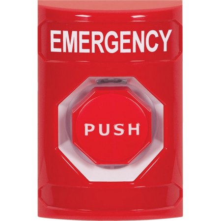 Safety Technology SS2002EM-EN | Red No Cover Key-To-Reset (Illuminated) Stopper Station With Emergency Label English