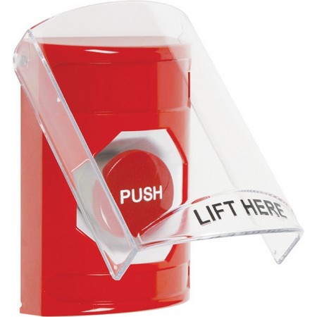 Safety Technology SS2024NT-EN | Red Indoor Only Flush Or Surface Momentary Stopper Station With No Text Label English