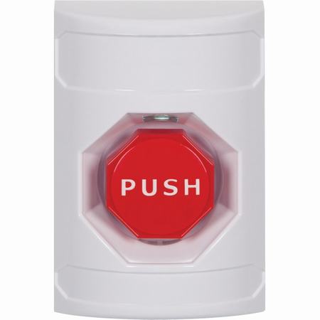 Safety Technology SS2305NT-EN | White No Cover Momentary (Illuminated) Stopper Station With No Text Label English