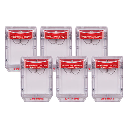 Safety Technology STI-1100CP6 | Stopper II With Horn Flush Mount With Fire Label - 6 Pack